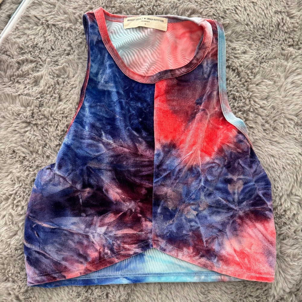 Urban Outfitters Crop Tie Dye Top Medium